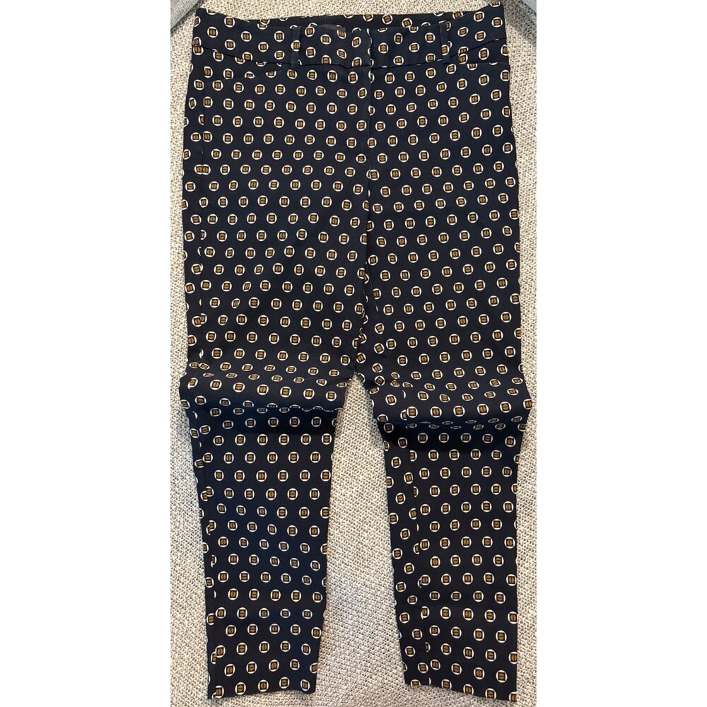 The Limited Preloved Womens 10 Geometric Print Slim Stretch Trouser Pants